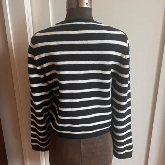 Striped Cotton Sweater Lady Jacket by J.Crew - Picture 2 of 6